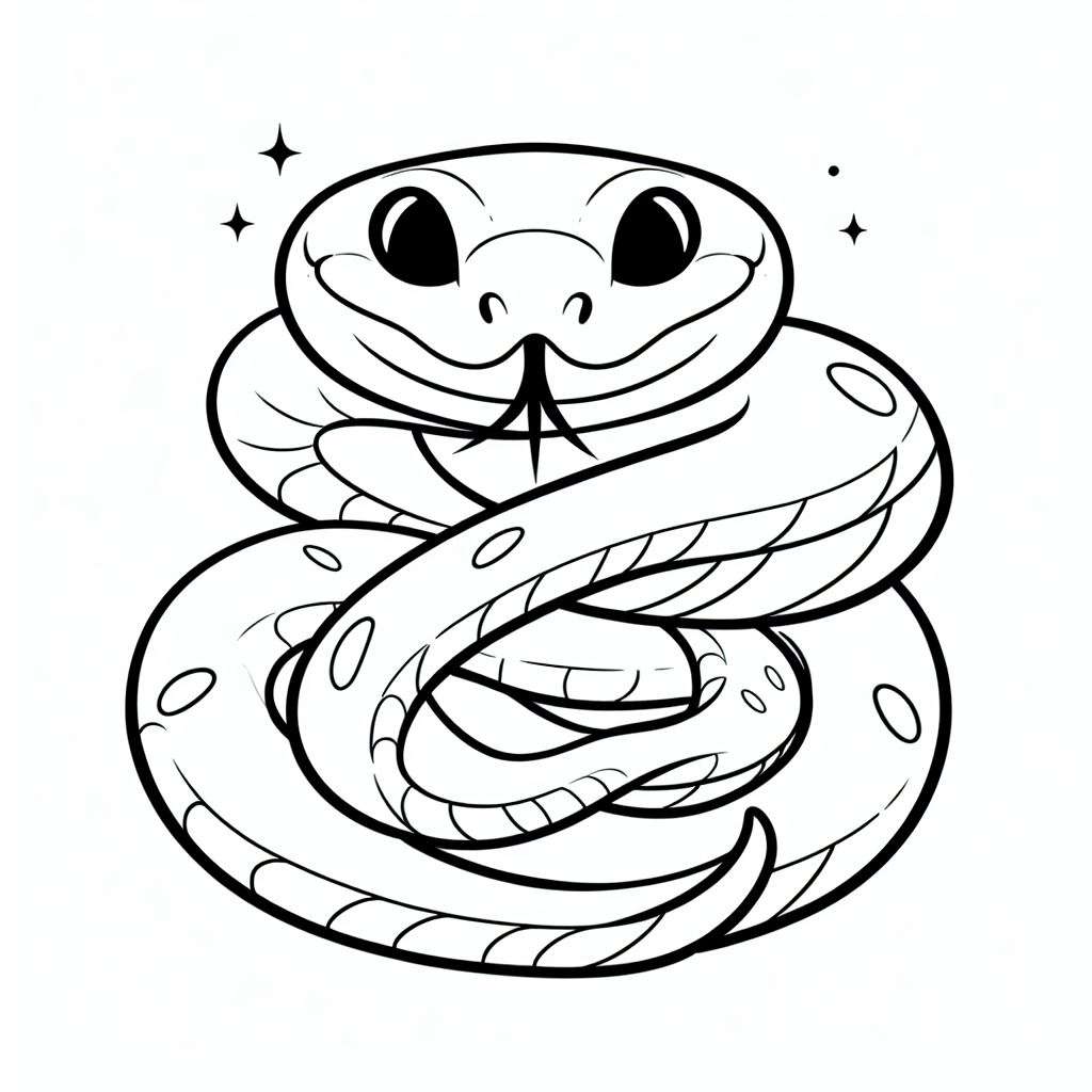Free Snake Cartoon Vector SVG K40 Laser Cutter