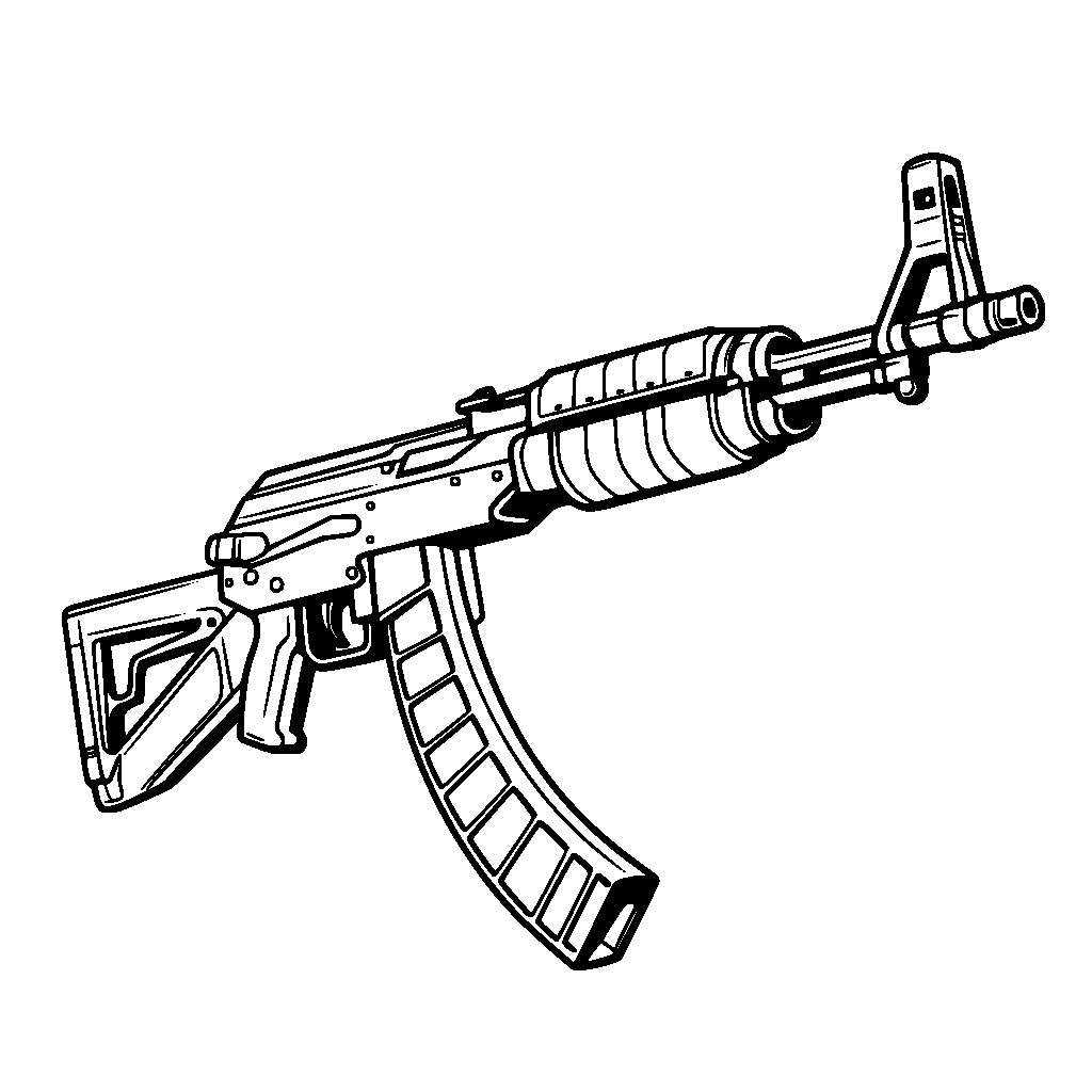  3 Assault Rifle AK47 SVG Free K40 Laser Cutter