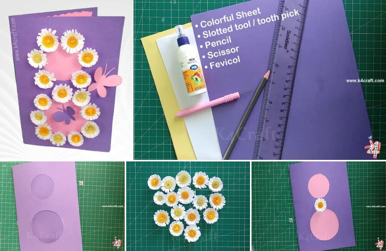 How to Make Handmade Paper Card Step by step K4 Craft How to Make Handmade Paper Card Step by step K4 Craft