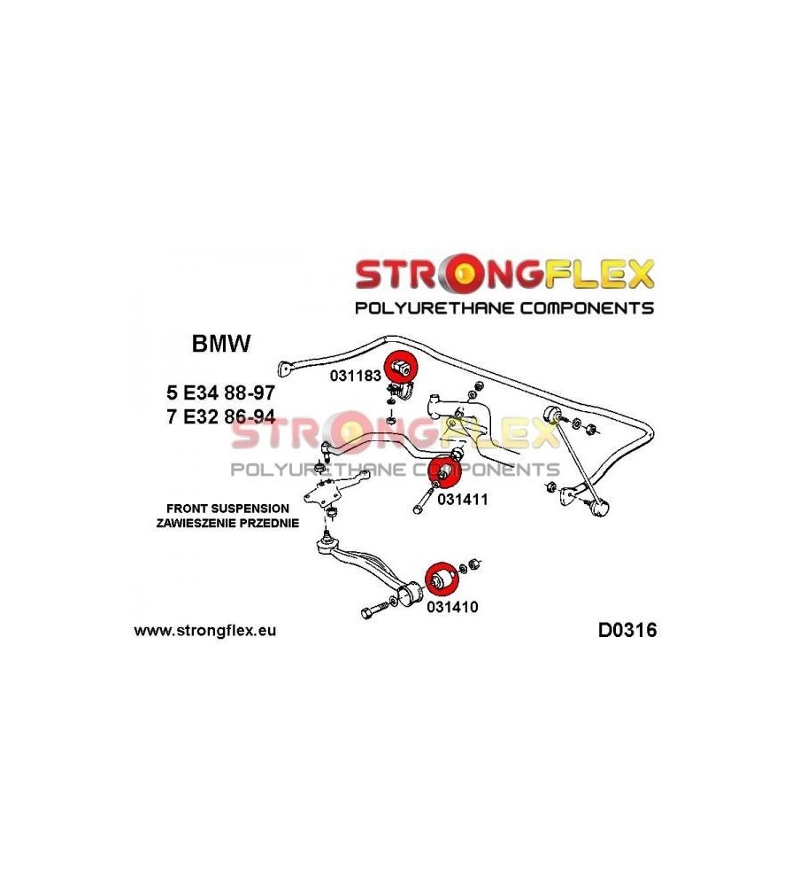 Front suspension bush kit BMW E32 E34