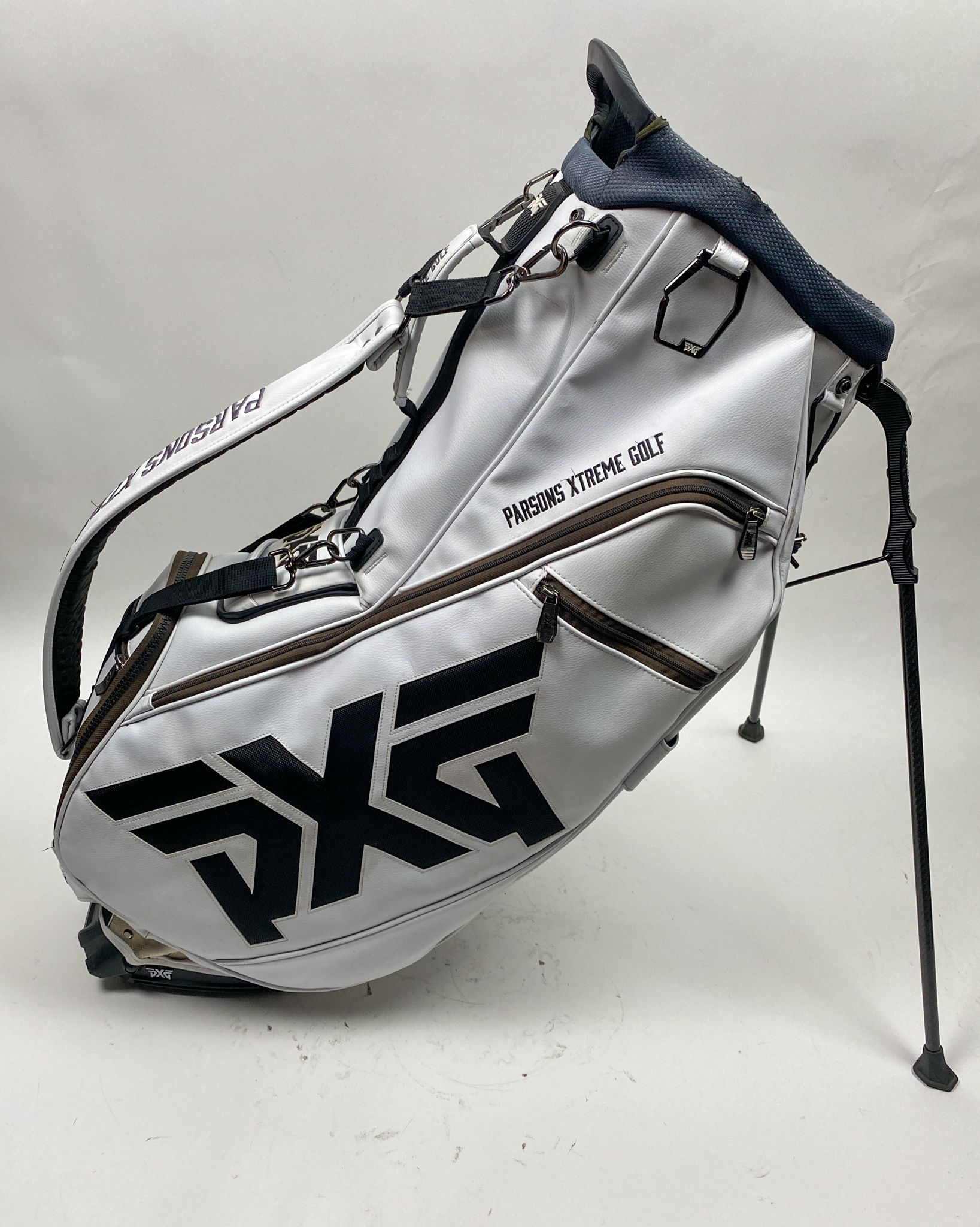 Used PXG Golf Stand Bag White 6Way Parsons Extreme Golf Ships Free
