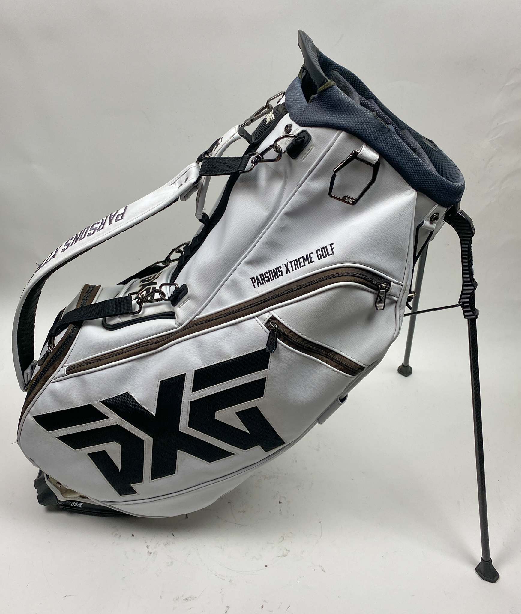 Used PXG Golf Stand Bag White 6Way Parsons Extreme Golf Ships Free