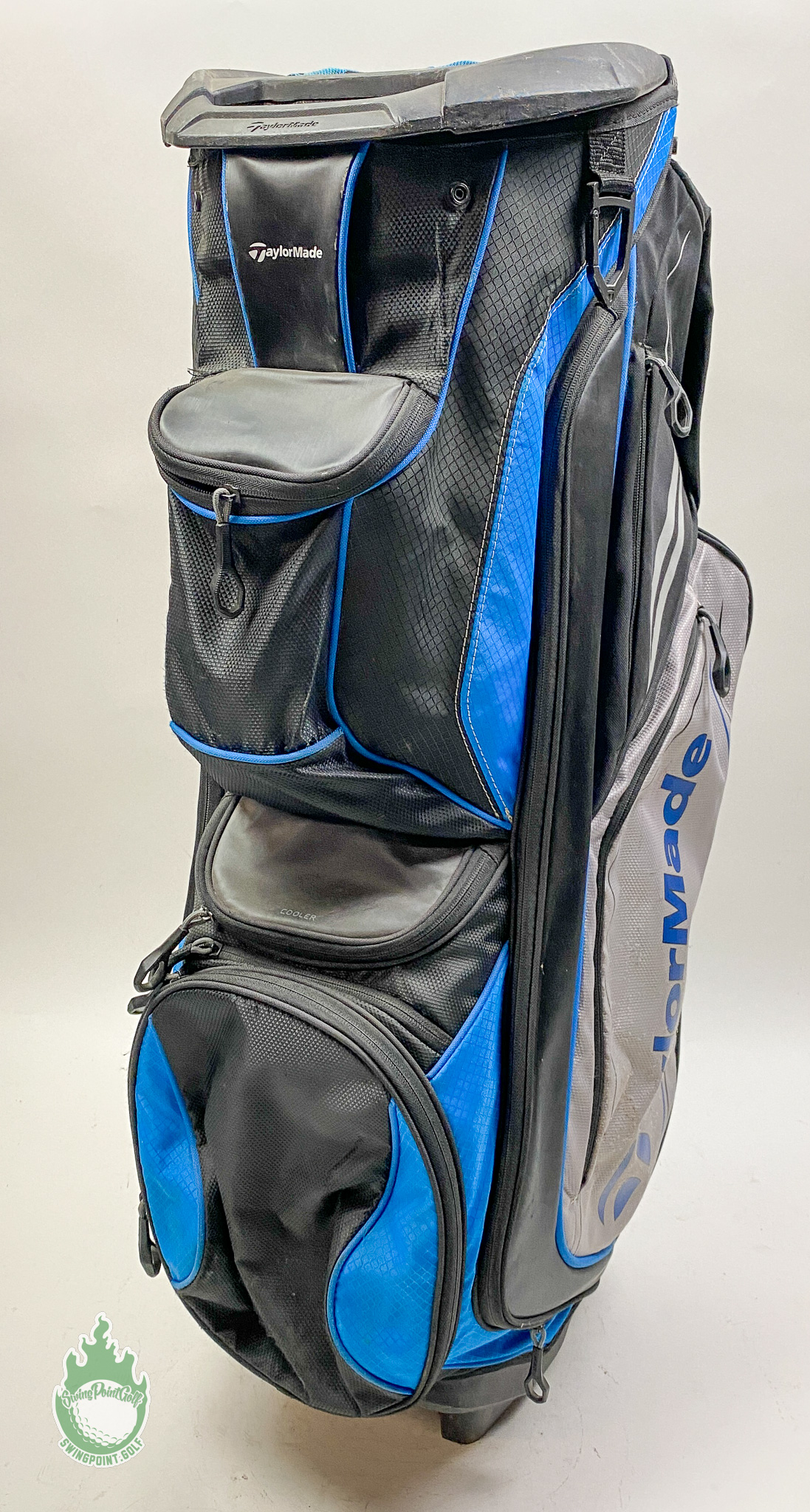 Used TaylorMade Catalina Cart Carry Golf Bag Blue/Gray/Black Ships