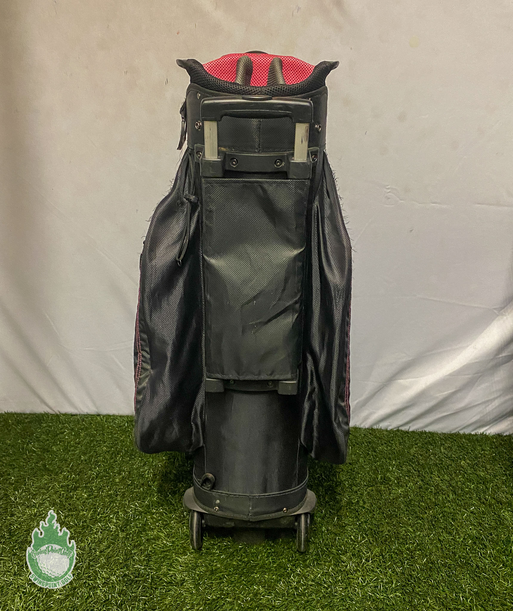 Used Datrek Golf Club Cart/Carry Roller Wheel Bag 14Way 8 Pockets