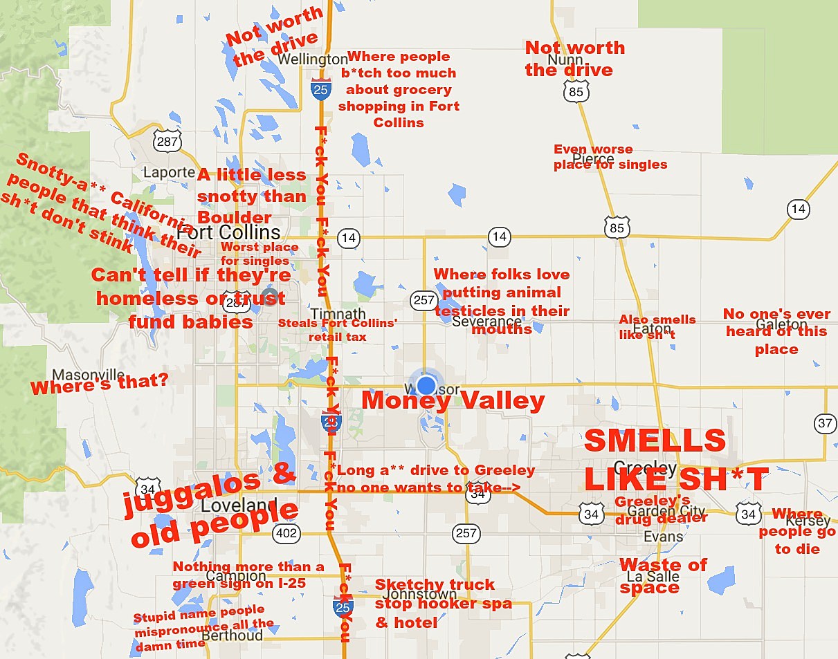 Judgmental Map of Northern Colorado