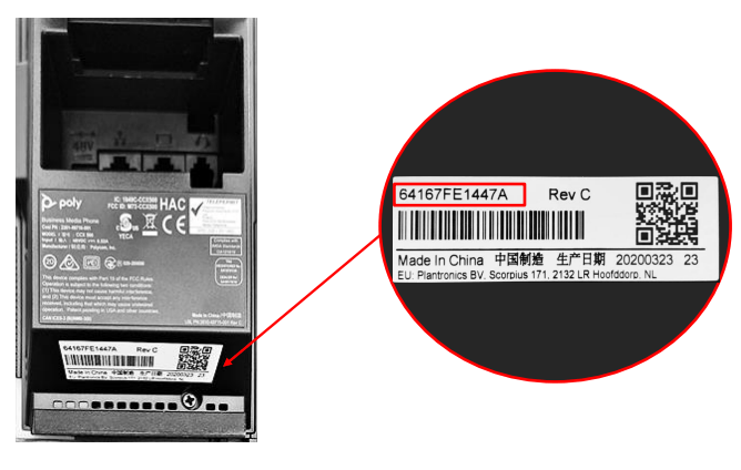 Find the Poly CCX 350 Business Media Phone serial number | HP® Support