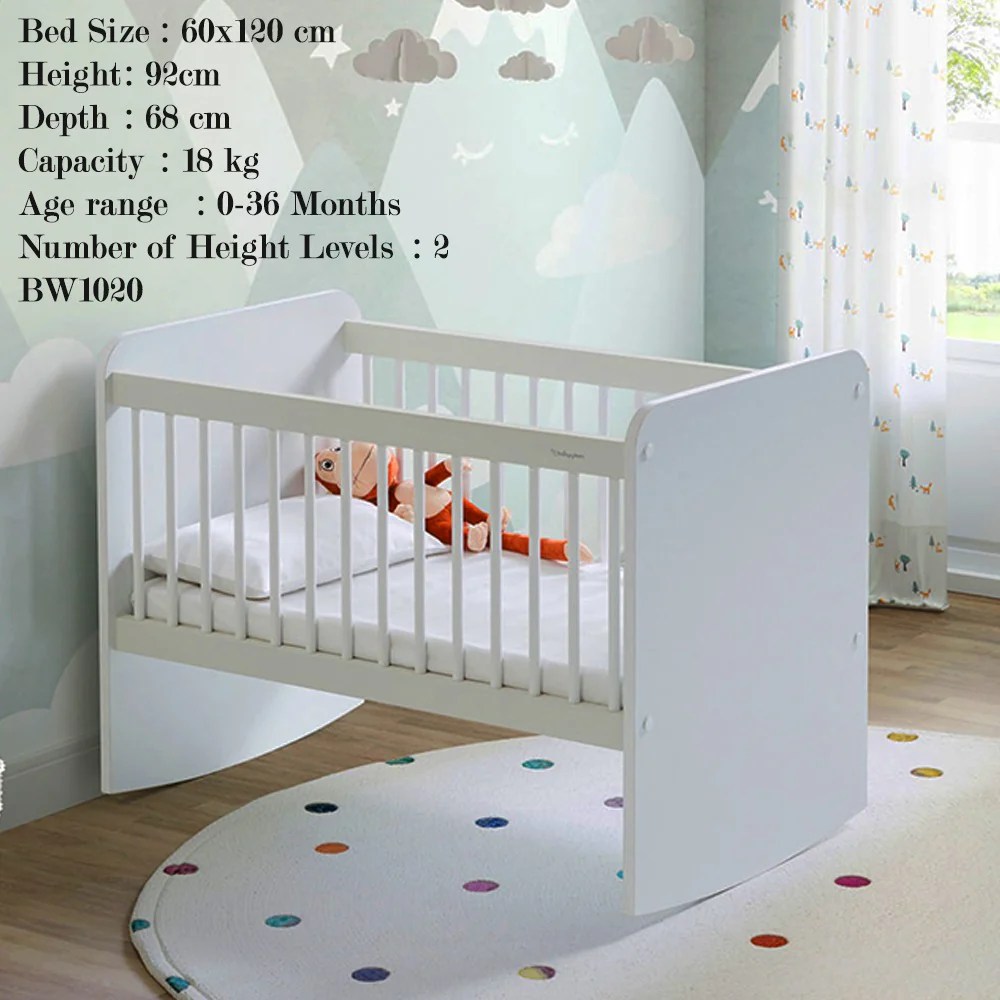 Wooden baby rocker bed Kabalan toy center