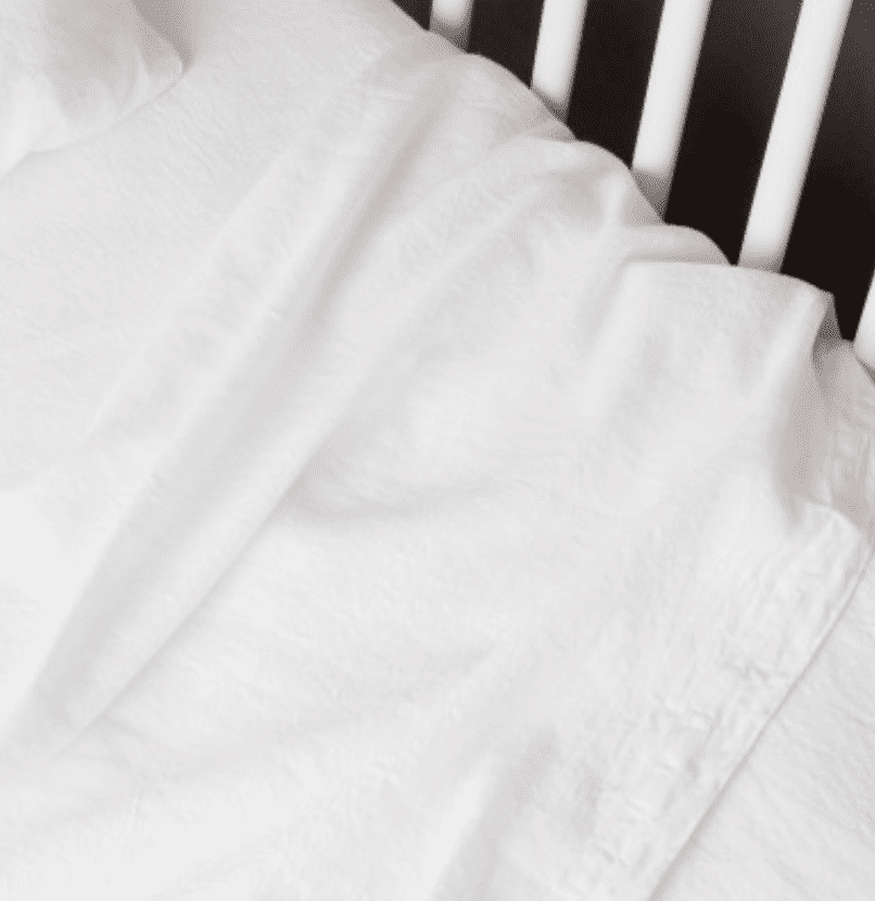 Muslin flat sheet baby white — Kabane