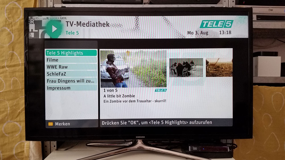 TELE 5 Mediathek bei SELECT VIDEO von Kabel Deutschland