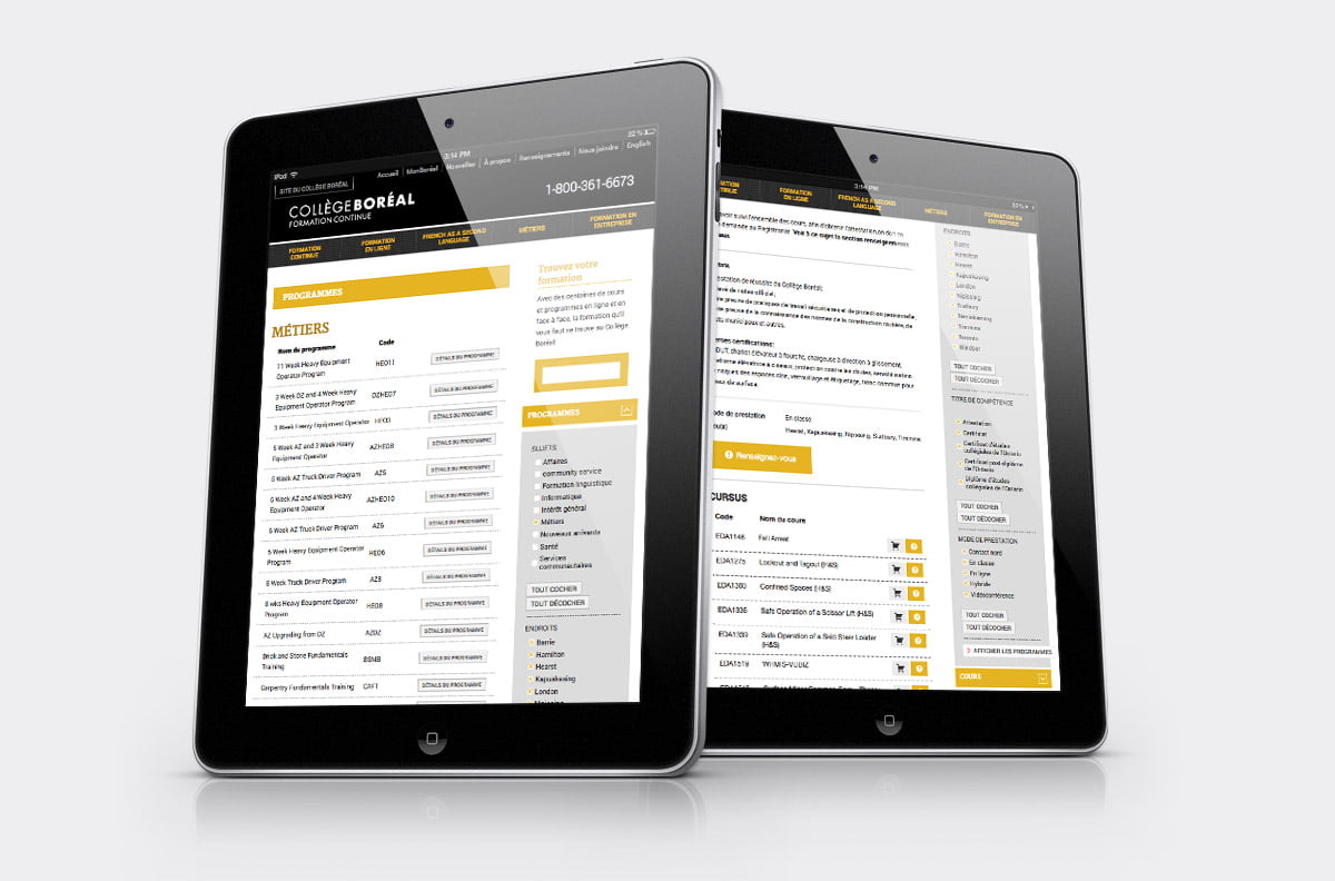 Collège Boréal Site Web Kaboom