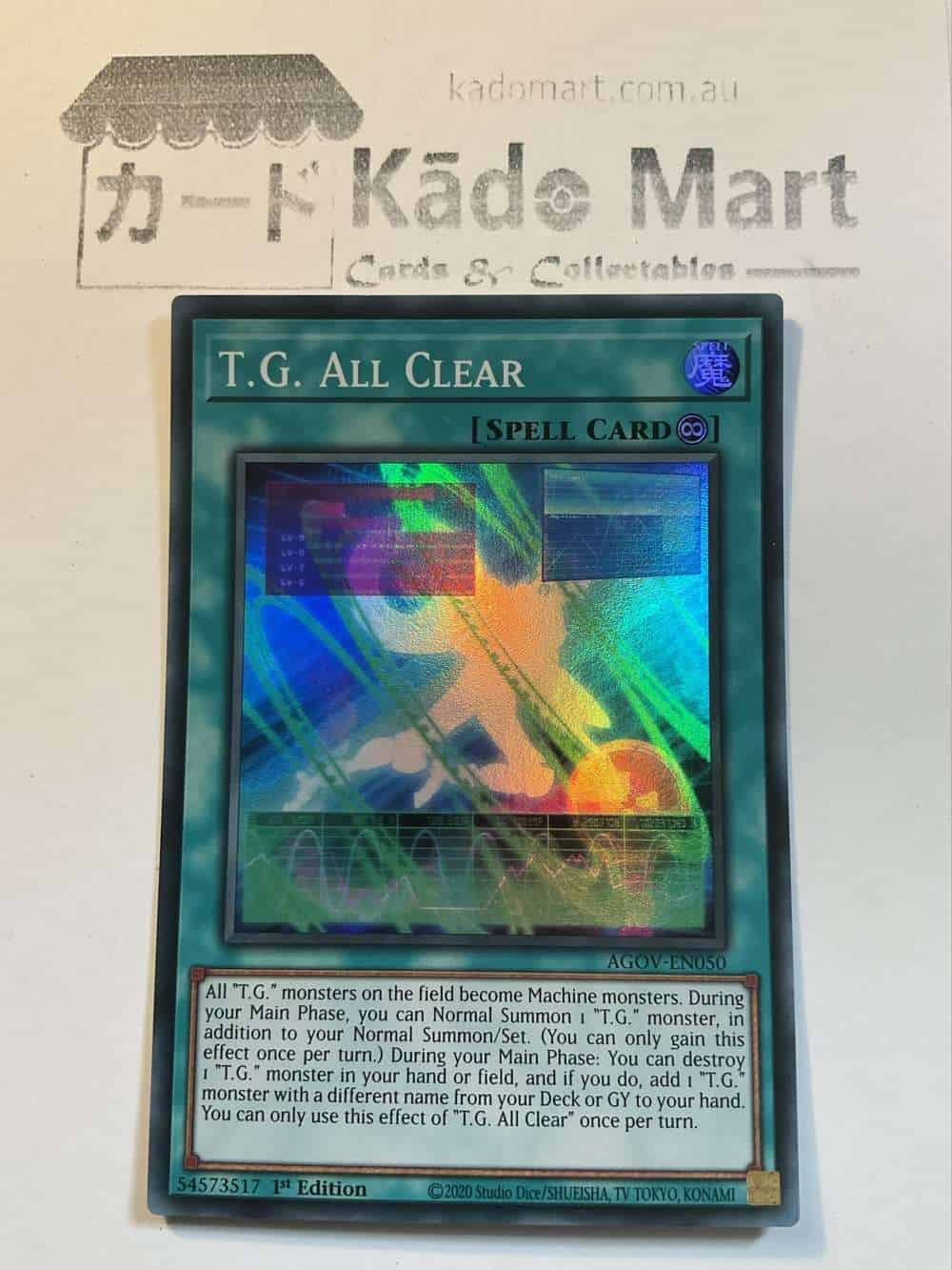 T.G. All Spell AGOVEN050 Super Rare 1st Edition YuGiOh TCG Card Kādo