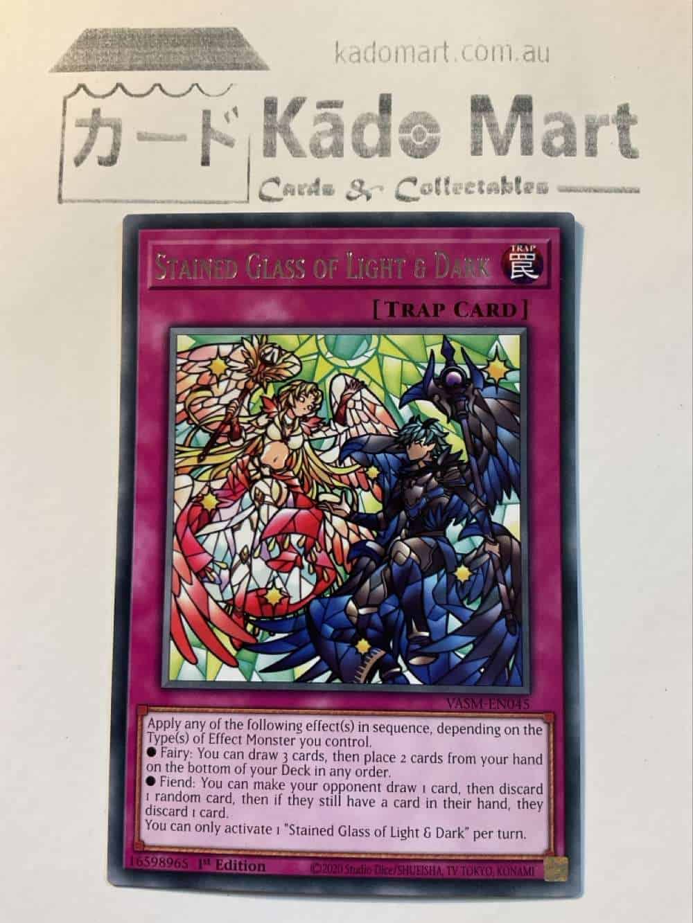 Stained Glass of Light & Dark VASMEN045 Rare YuGiOh TCG Card Kādo Mart