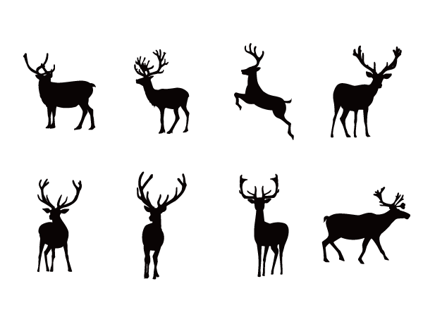 トナカイシルエット（Csai・Png・Jpg） | 無料イラスト素材｜素材ラボ トナカイ – Silhouette Design