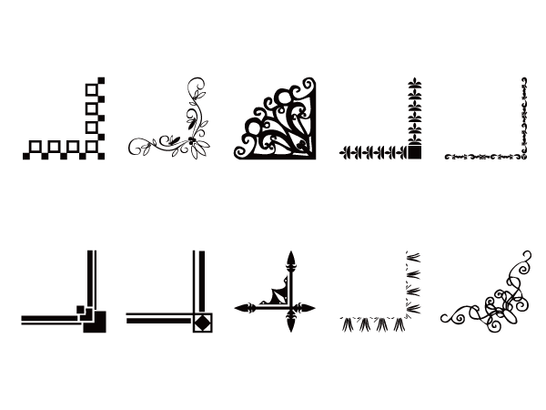 飾り枠デザイン集 | オリジナルギフト工房 フレーム – Silhouette Design