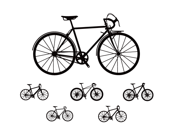 自転車のシルエット | 無料のAi・Png白黒シルエットイラスト 自転車 – Silhouette Design