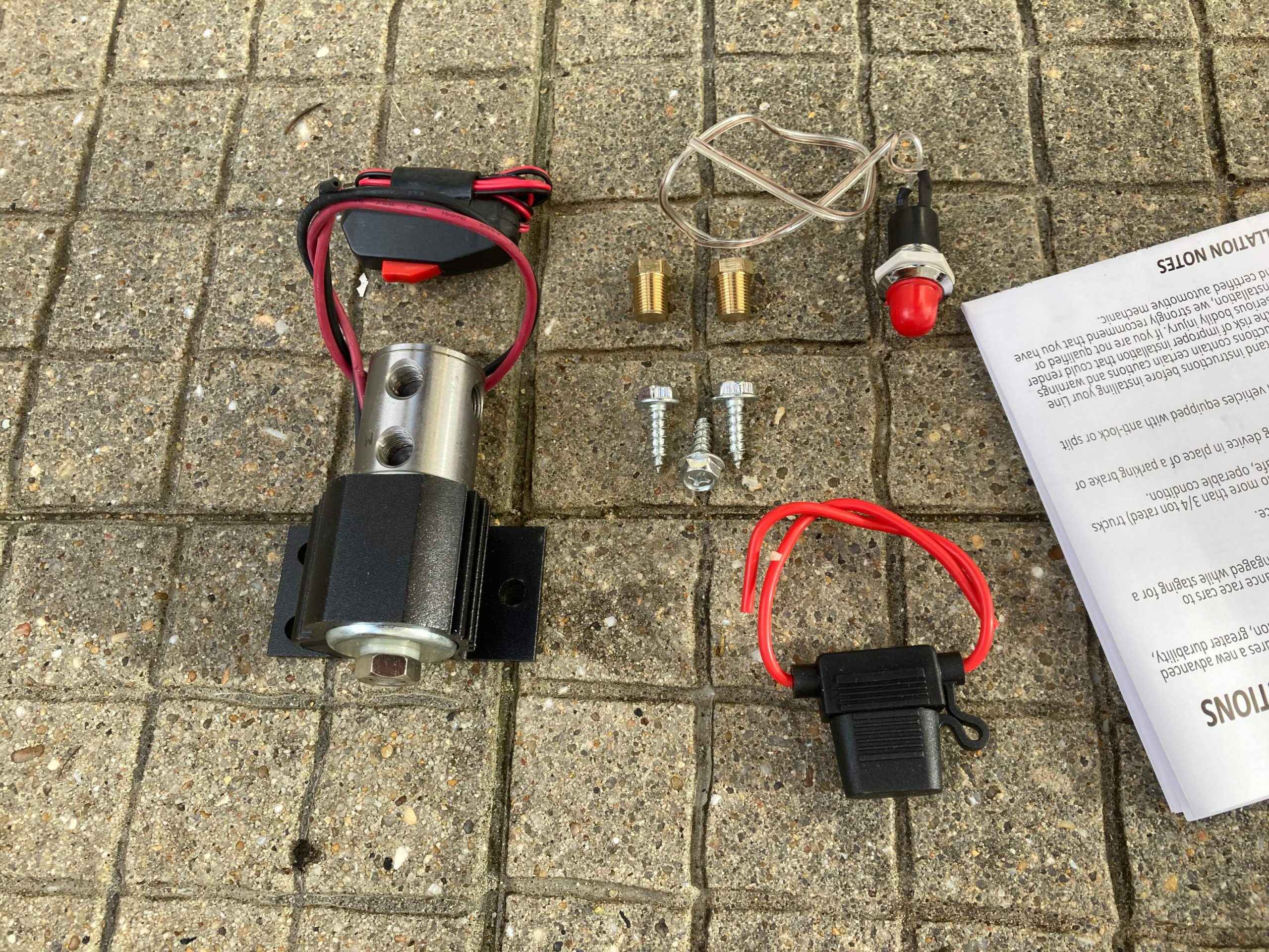 Line Lock Solenoid Burnout Brake Kit, Drag Racing Kage