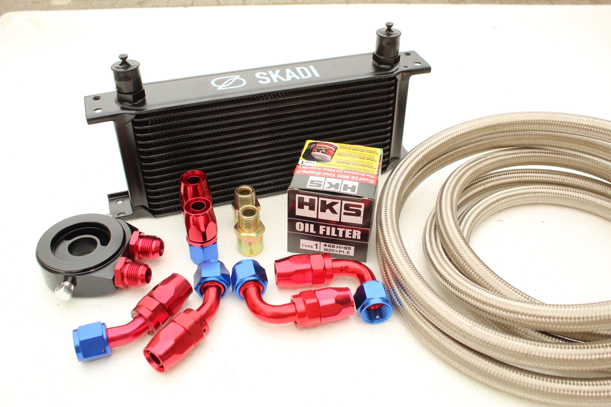 Performance 16 Row Oil Cooler Kit + HKS Filter for Nissan S13,S14,S15