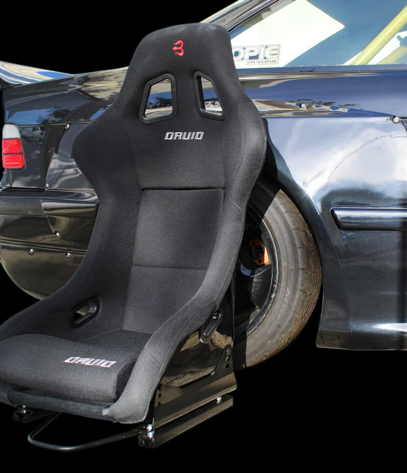 Pair of DRUID Racing/Bucket Fibreglass Seats Black Kage