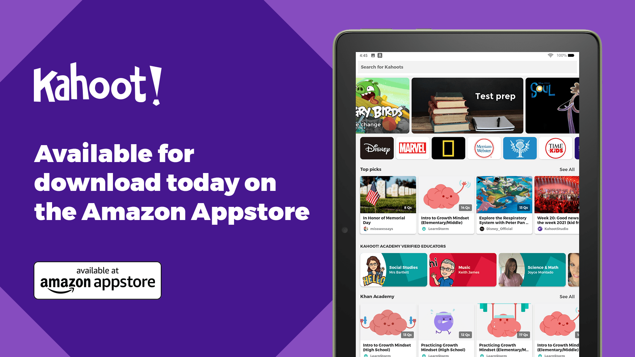 Kahoot! lands on the Amazon Appstore to make learning more awesome!