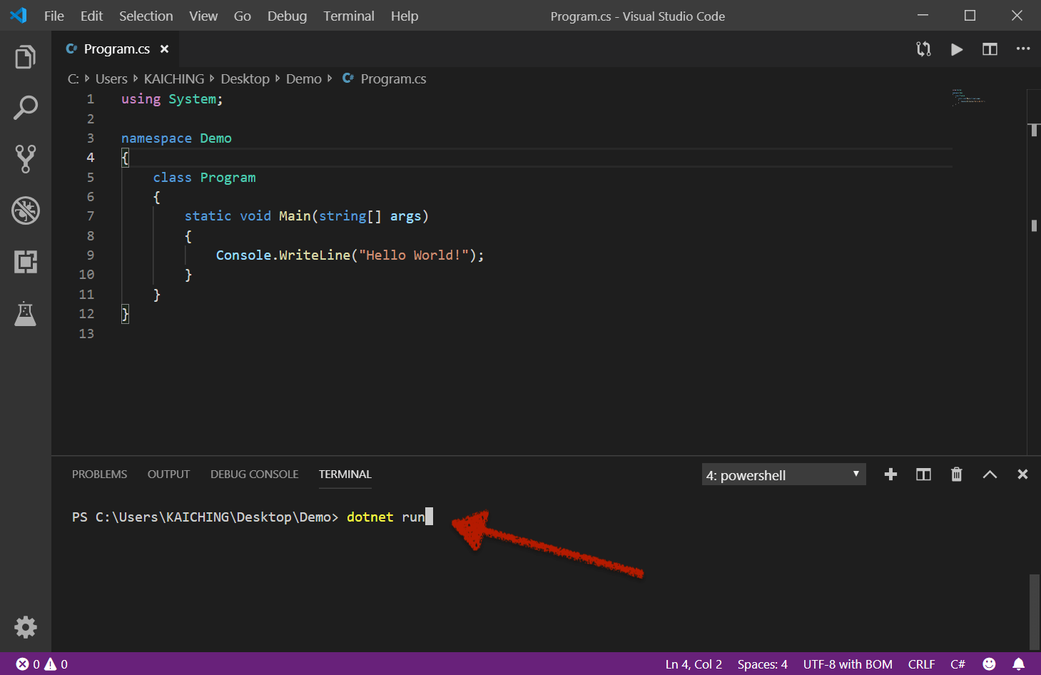 C 入門指南 單元 2 在 Visual Studio Code 建立 C 的 專案與執行
