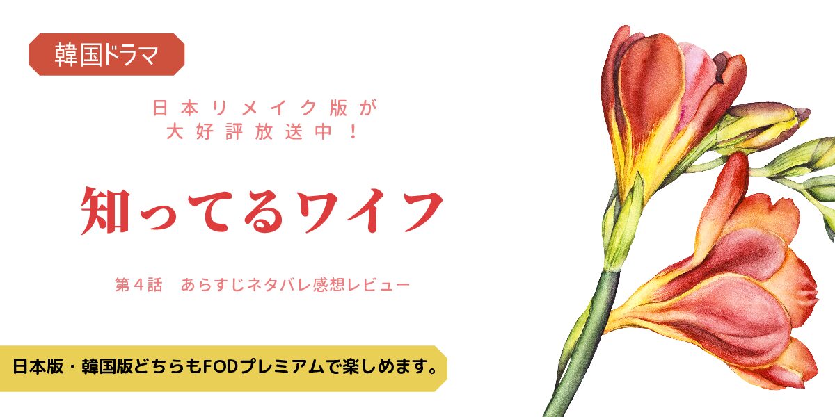 知ってるワイフ韓ドラ版4話あらすじネタバレ感想。運命は変えられない！？ウジンと出会う。 おススメ海外ドラマを鬼更新！