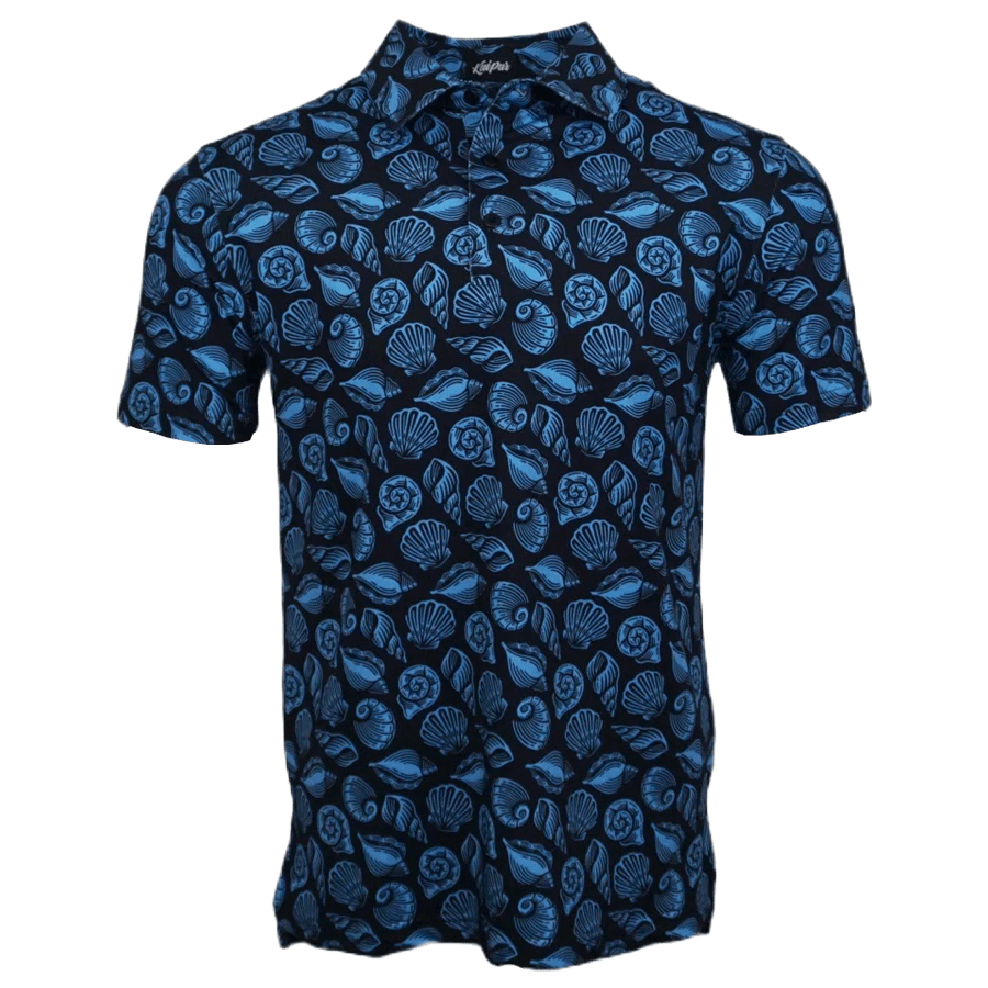 Seashells Kaipar Clothing Hawaiian Golf Shirts Crazy Golf Shirts