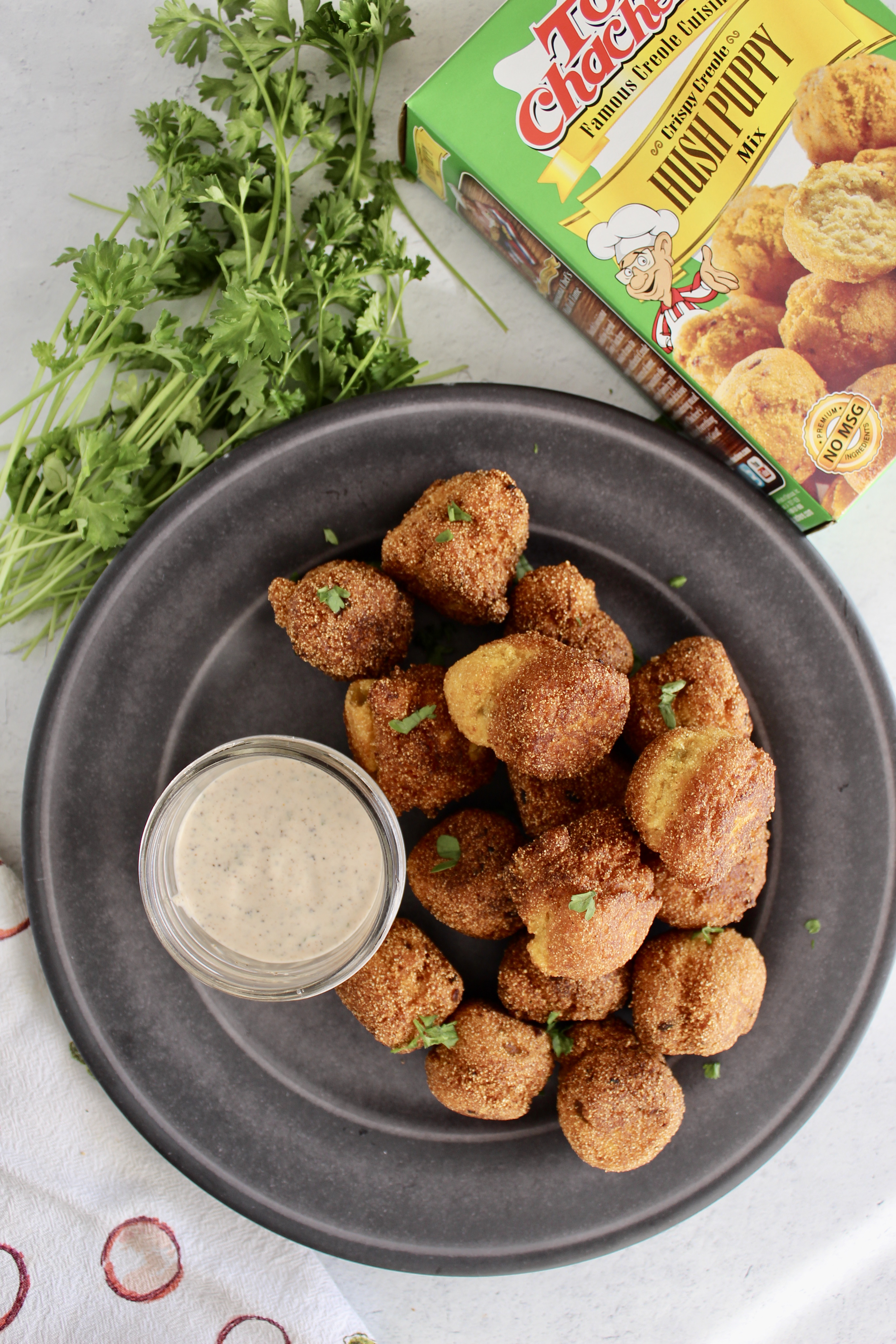 Green Chile Hush Puppies with Garlic Aioli Kait's Kitchen
