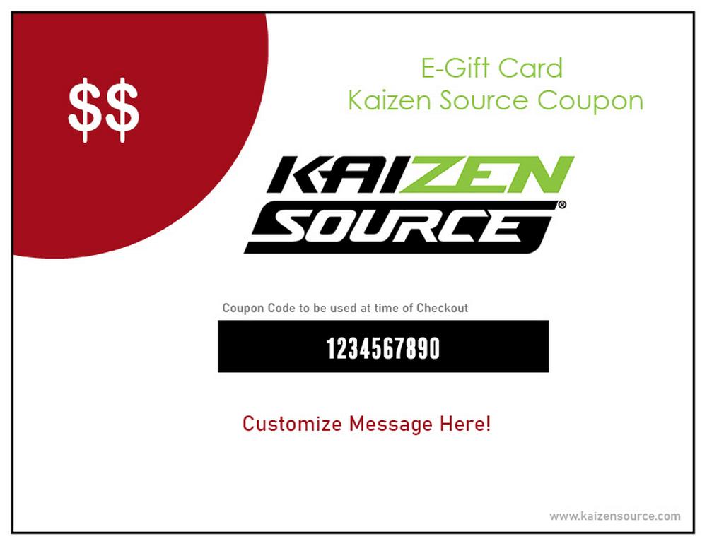 Kaizen Source EGIFT CARD Kaizen Inserts Coupon