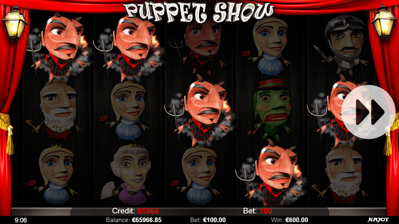 Puppet Show play demo here on Kajot Games