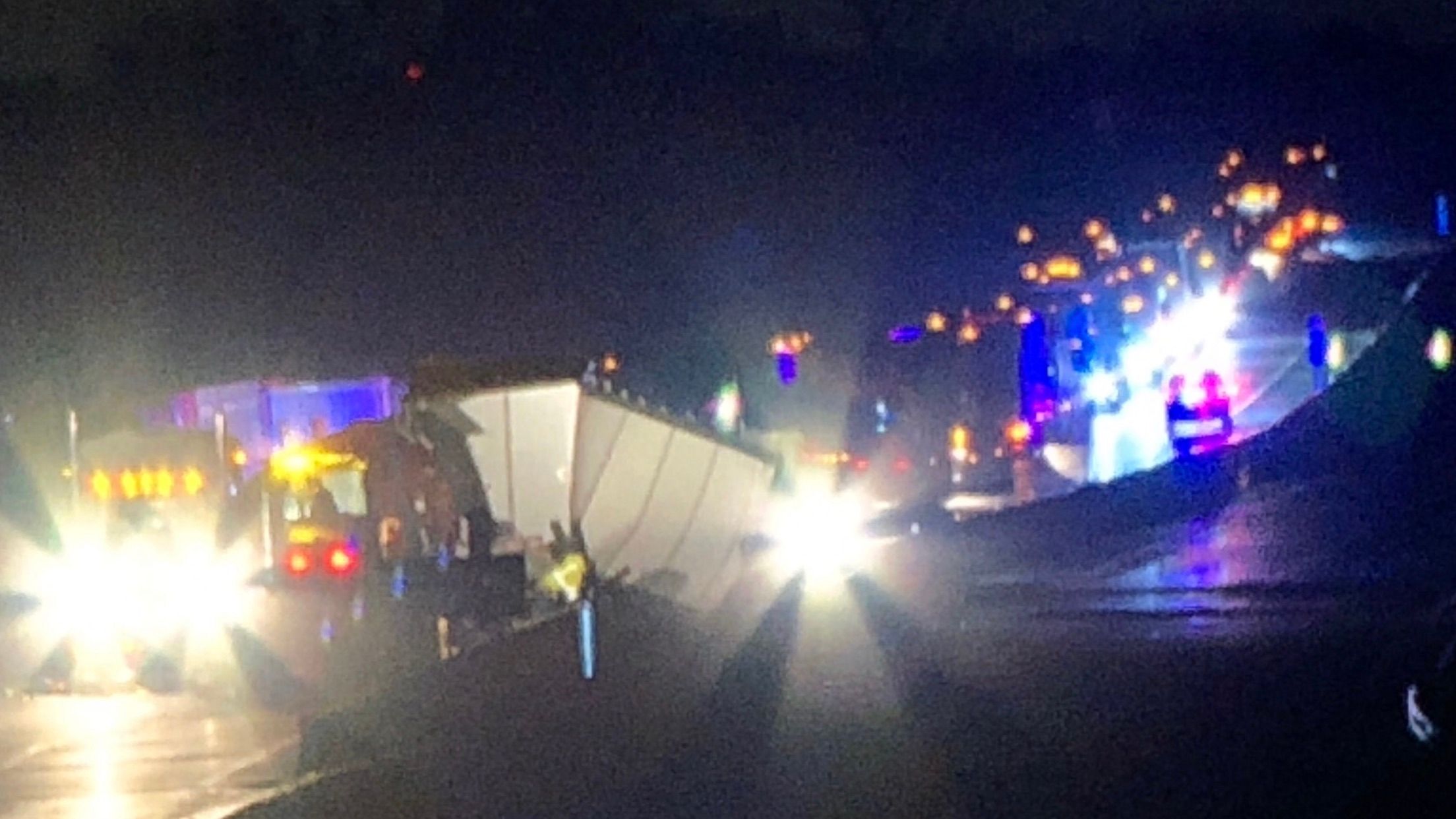 Man killed, woman hurt when tractortrailers collide on Kansas T