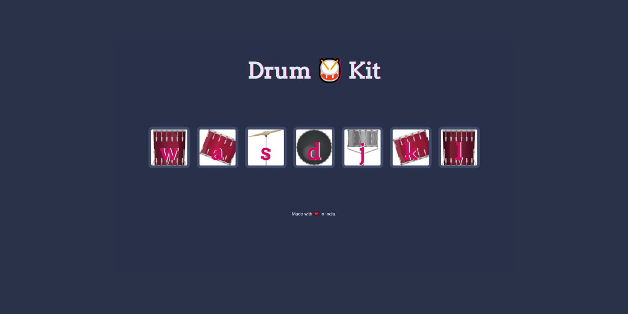 GitHub Kakulicoder/DrumKit A Drum Kit with interactive buttons to