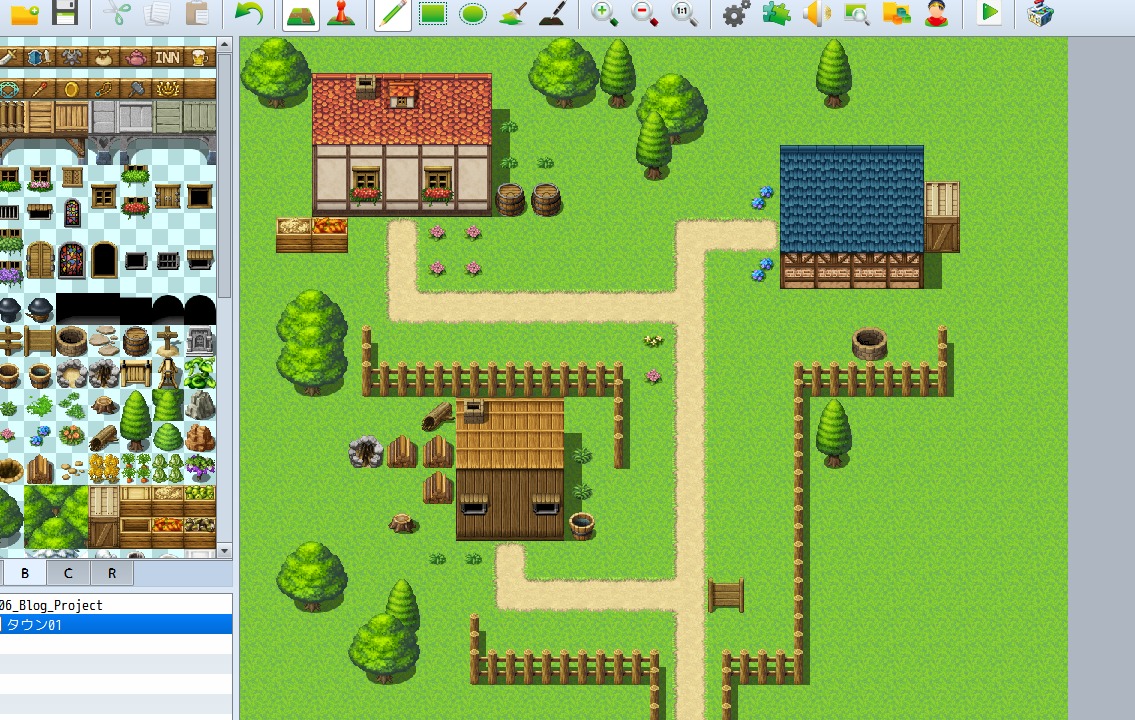 【初心者向け】RPGツクールMV使い方講座 マップ制作編 くろの隠れ里