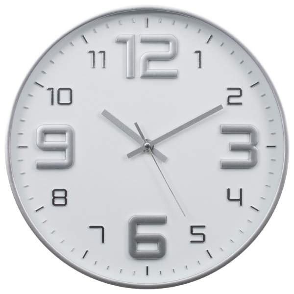 Silver Wall Clock Kalaful Home Decor, Home Accessories & Gifts