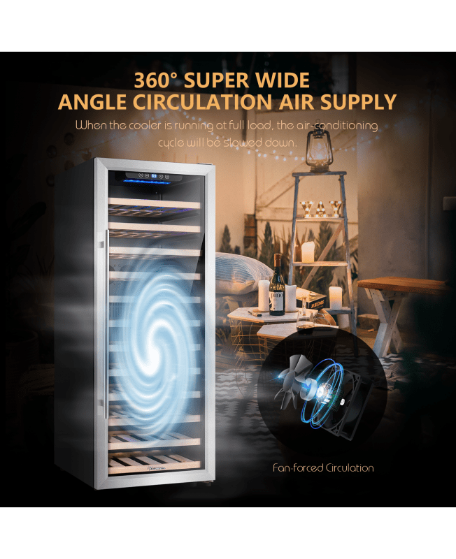 Kalamera 80 Bottle Freestanding Compressor Wine CoolerStainless Steel