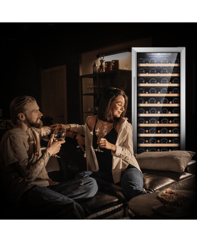 Kalamera 80 Bottle Freestanding Compressor Wine CoolerStainless Steel