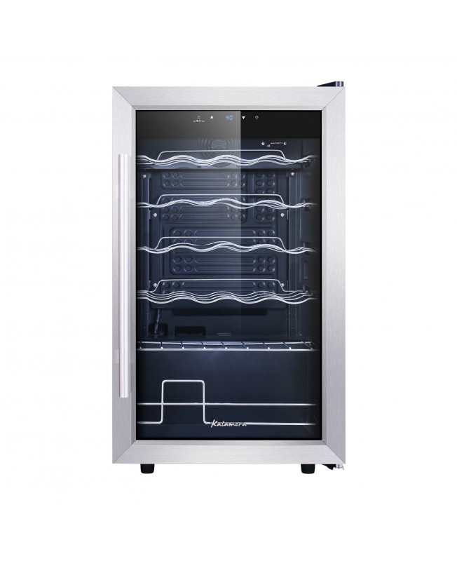 Kalamera 24 Bottle Wine Cooler 2.4 Cu.ft Free Standing 24 Bottle Wine Fridge with Glass Door