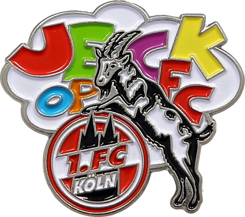 1. FC Köln Pin "Jeck op FC" 3,3 cm