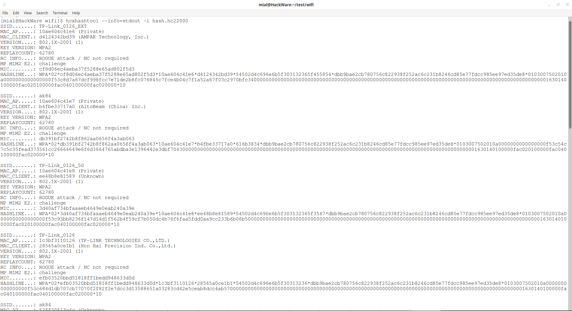 hcxtools Инструменты Kali Linux