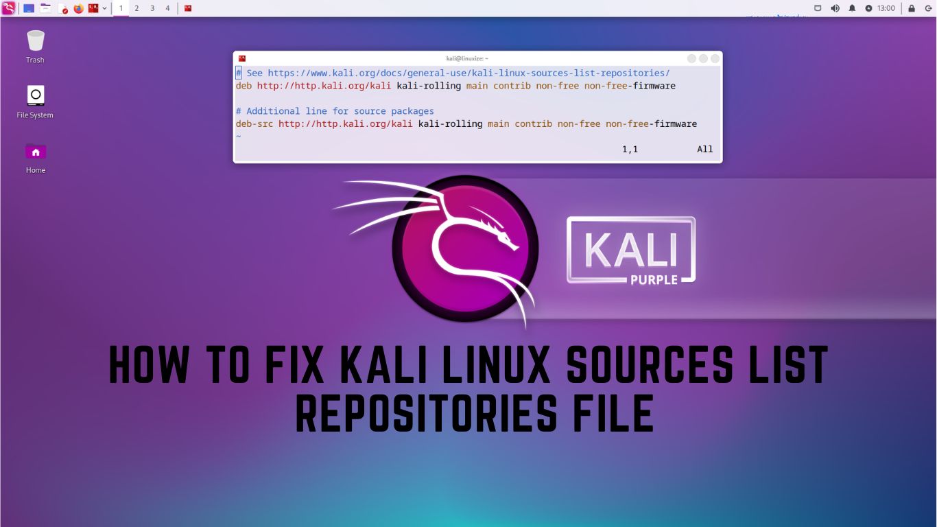 How to Fix Kali Linux sources list Repositories File Kali Linuxize
