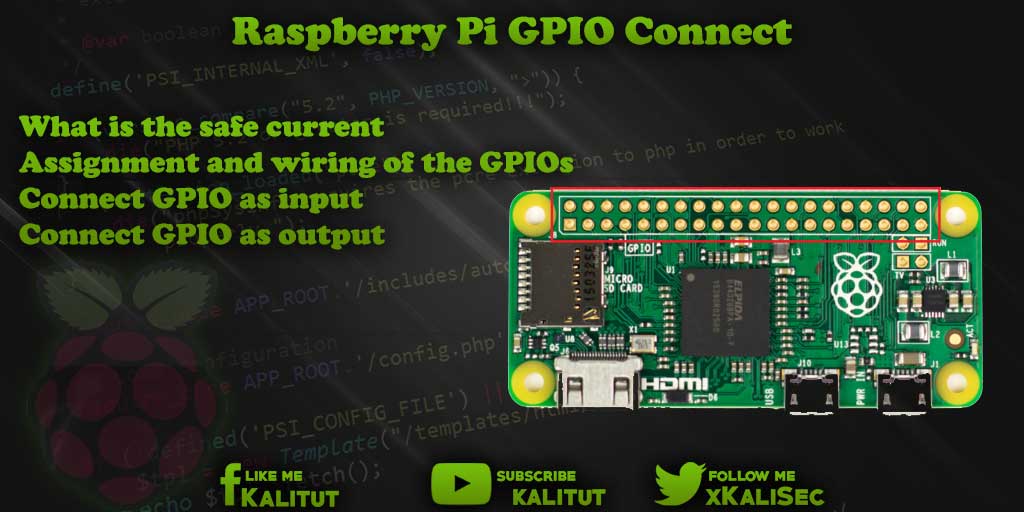 Connecting to raspberry pi gpio KaliTut