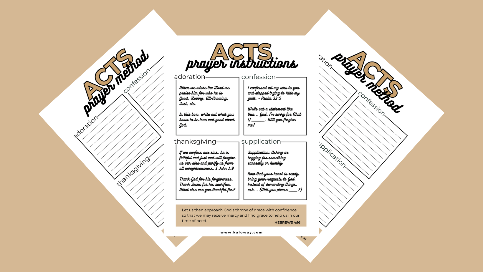 Pray Confidently: The ACTS Prayer Model (and FREE printable)