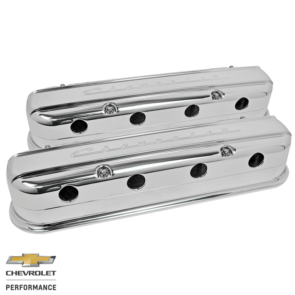 LS Chevrolet Script Modular Valve Covers Polished Rides By Kam