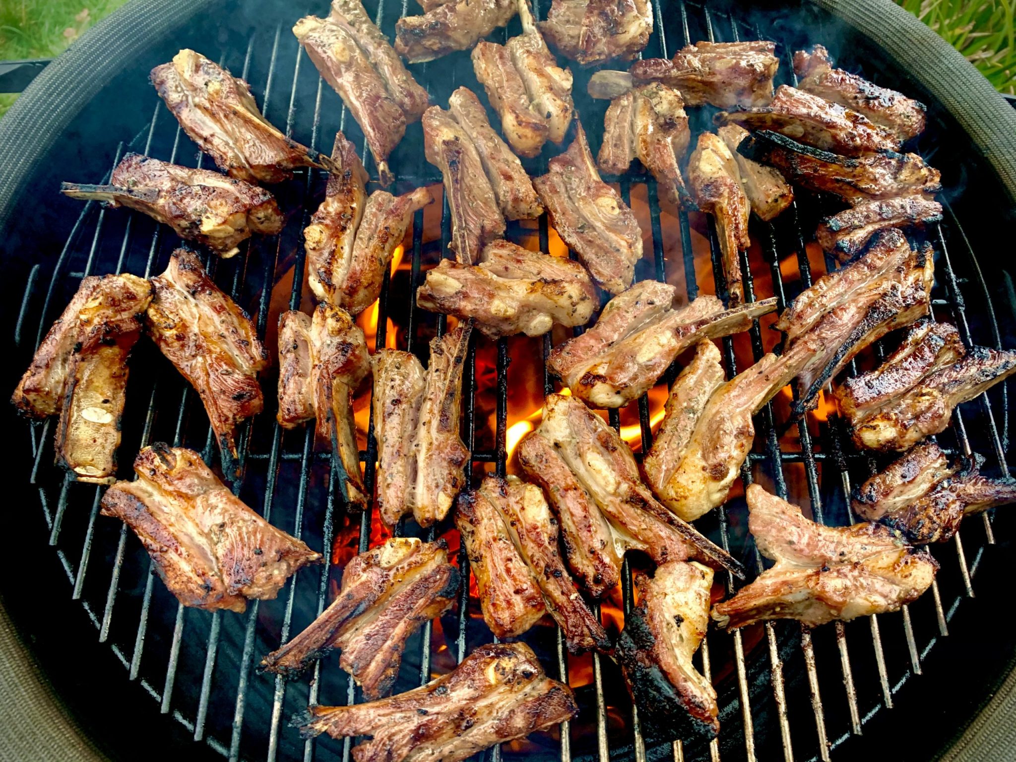 Charcoal Grilled Greek Lamb Ribs with Lemon & Oregano Recipe Kamado Boom