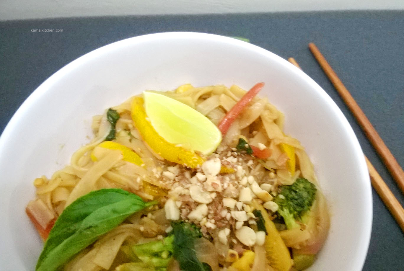Vegetarian Pad Thai tangy spicy thai fix