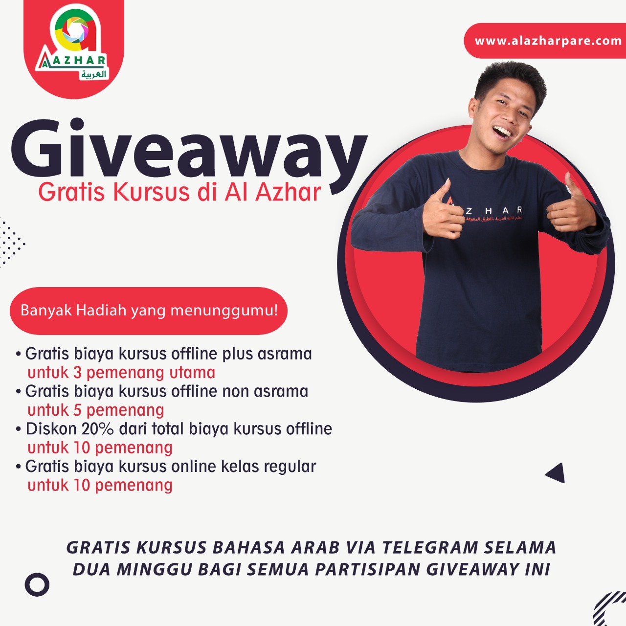 Spesial Give Away Kursus Bahasa Arab - Al Azhar Pare