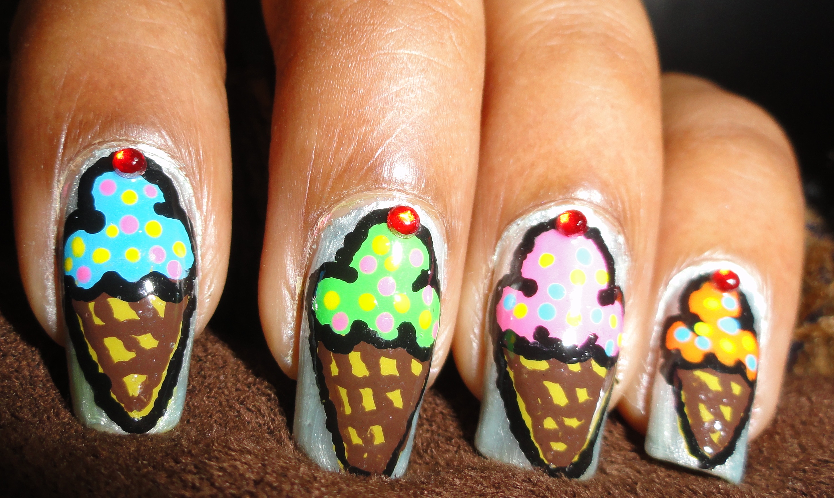 Ice cream Nail art ♥ Kamsamnida Nail Art♥