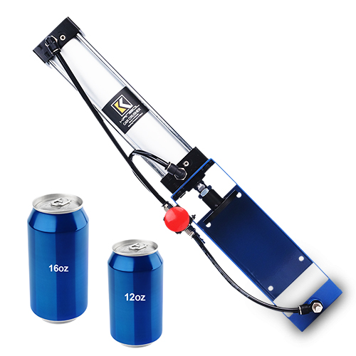 Pneumatic Beer Can Crusher with Automatic Ejection of Flat Cans,Soda