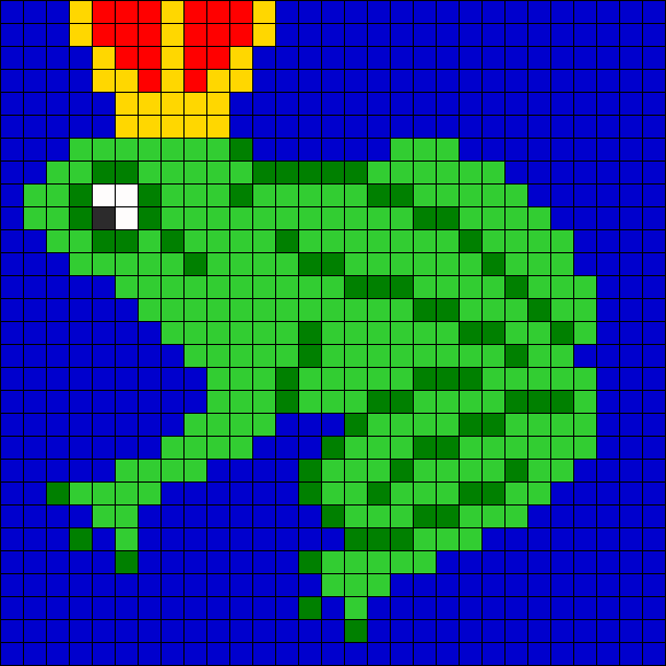 Frog King Perler Bead Pattern Bead Sprites Animals Fuse Bead Patterns