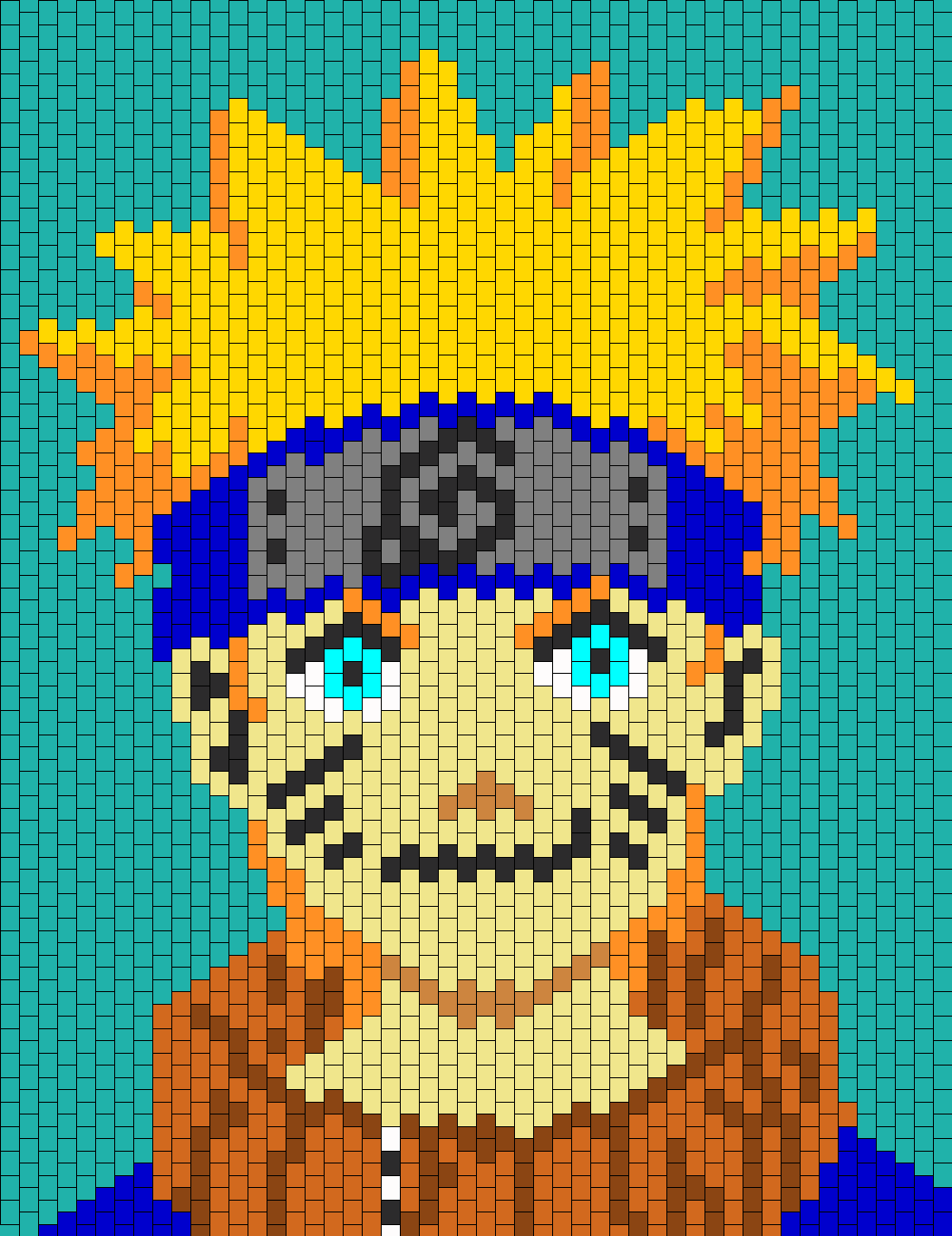Naruto Uzumaki Perler Bead Pattern By Mauricette Perler Beat Patterns