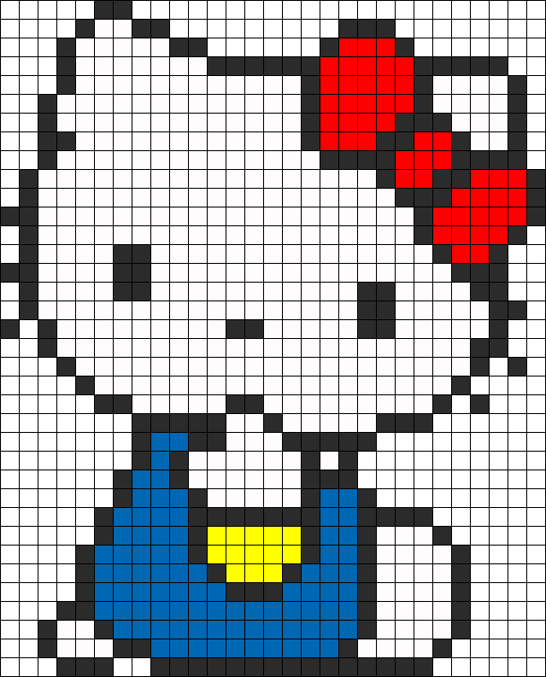 Hello Kitty Perler Bead Pattern Bead Sprites Characters Fuse Bead Patterns